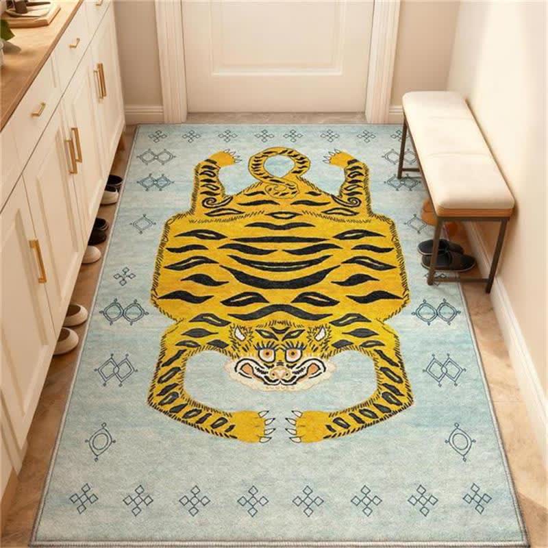 Ethnic Tibetan Tiger Rectangle Area Rug - image 14
