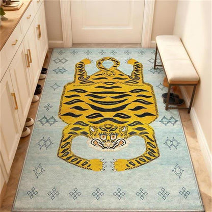 Ethnic Tibetan Tiger Rectangle Area Rug - image 14