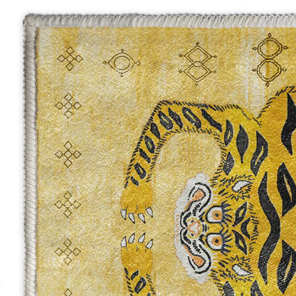 Ethnic Tibetan Tiger Rectangle Area Rug - image 4