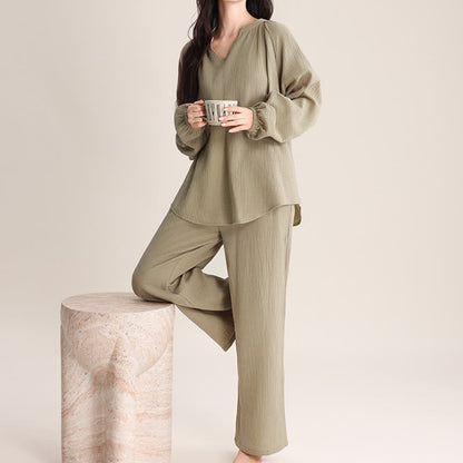 Minimalist V-neck Cotton Loungewear Set - image 11