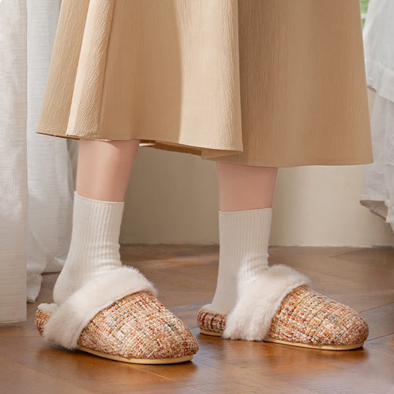 Closed-Toe Plush Warm Slippers - image 6