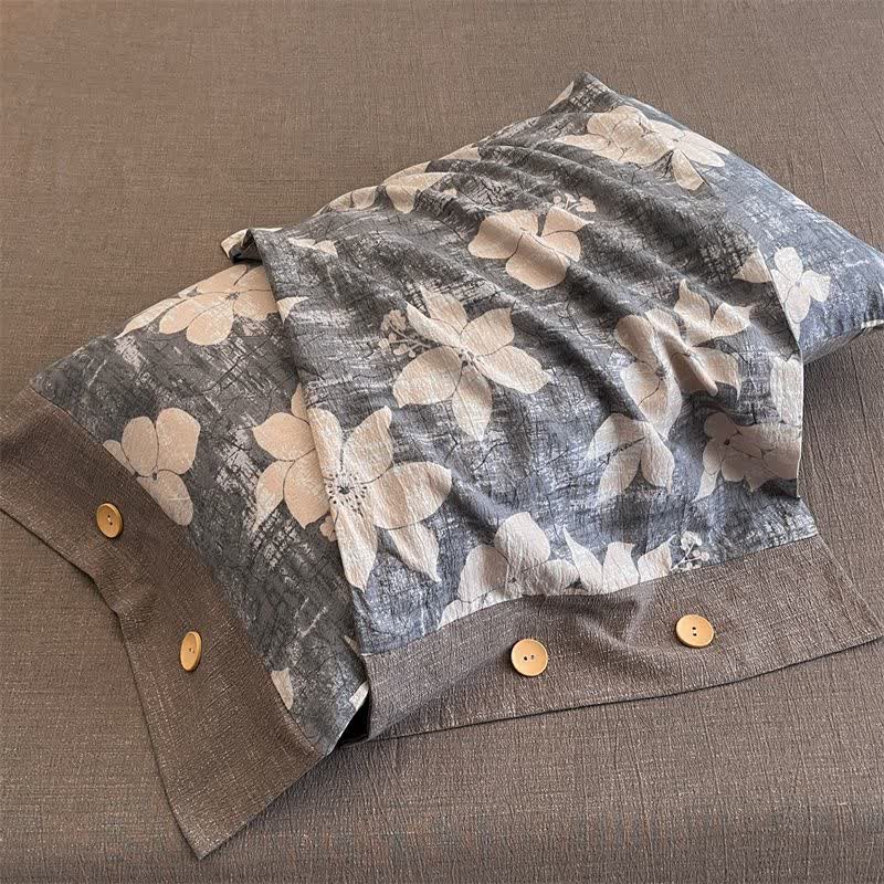 Lily Linen Button Bedding Set (4PCS) - image 3