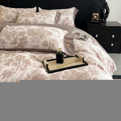 Vintage Tree Linen Button Bedding Set (4PCS) - image 1