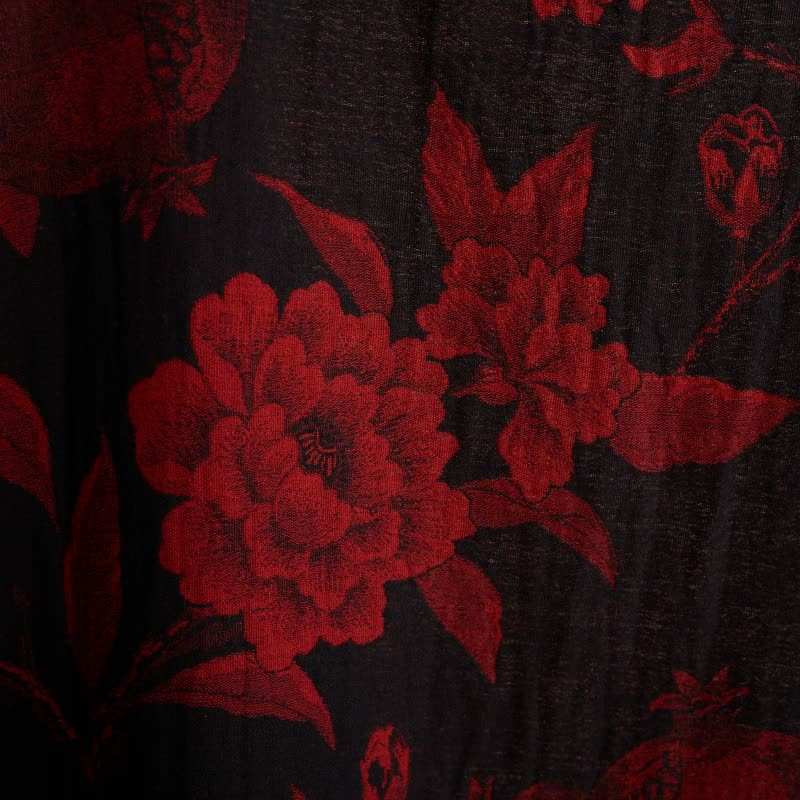 Peony Cotton Jacquard Kimono Robe - image 4
