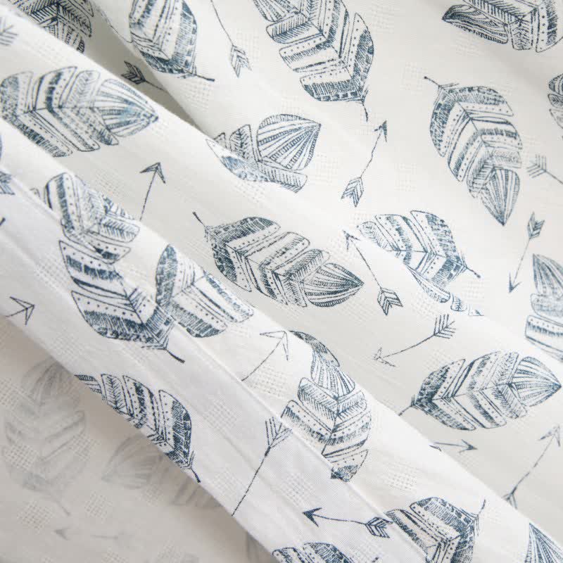 Leaf Arrow Cotton Kimono Robe - image 12