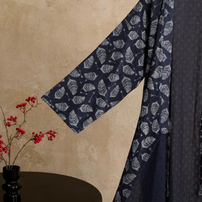 Leaf Arrow Cotton Kimono Robe - image 5
