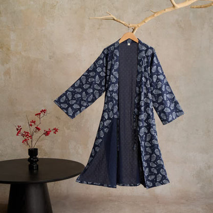 Leaf Arrow Cotton Kimono Robe - image 0