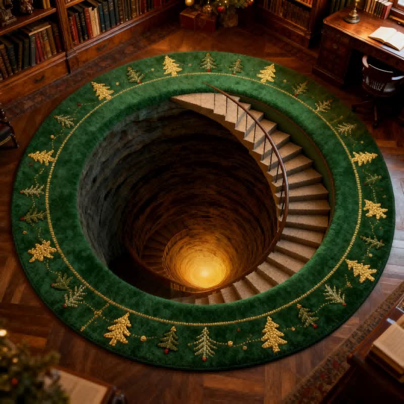 Christmas 3D Staircase Illusion Rug - image 2