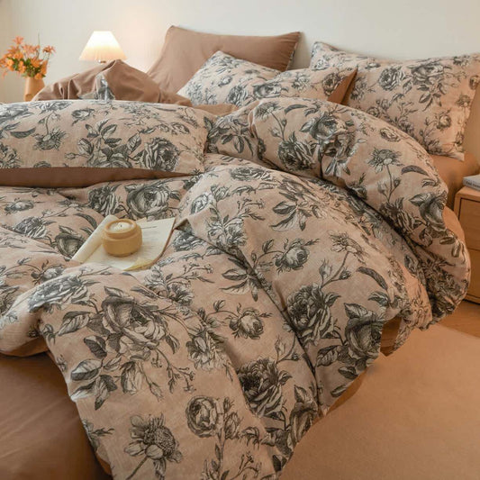 Rose Brushed Cotton Bedding Set - King - image 0