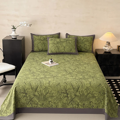 Botanical Leaf Brushed Cotton Sheet Bedspread - image 1