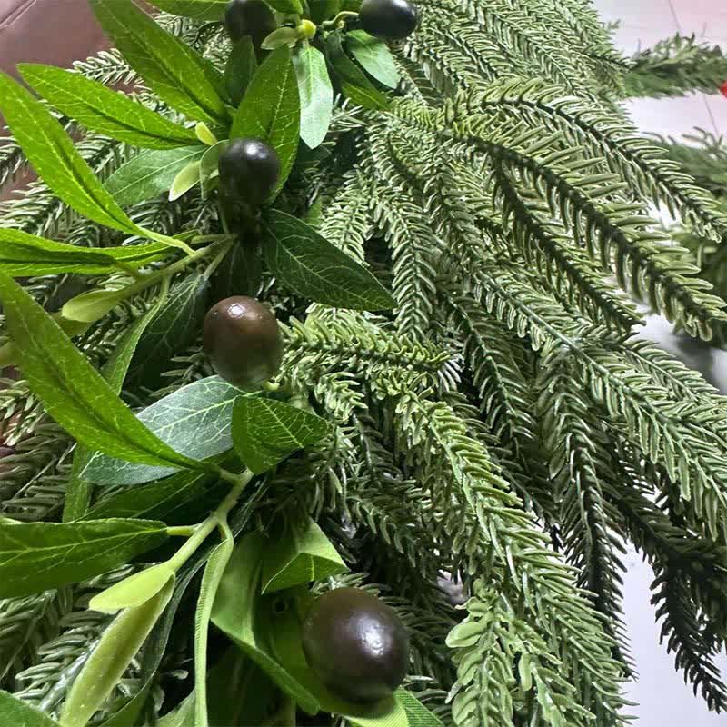 PE Faux Greenery Olive Branch Christmas Garland - image 7