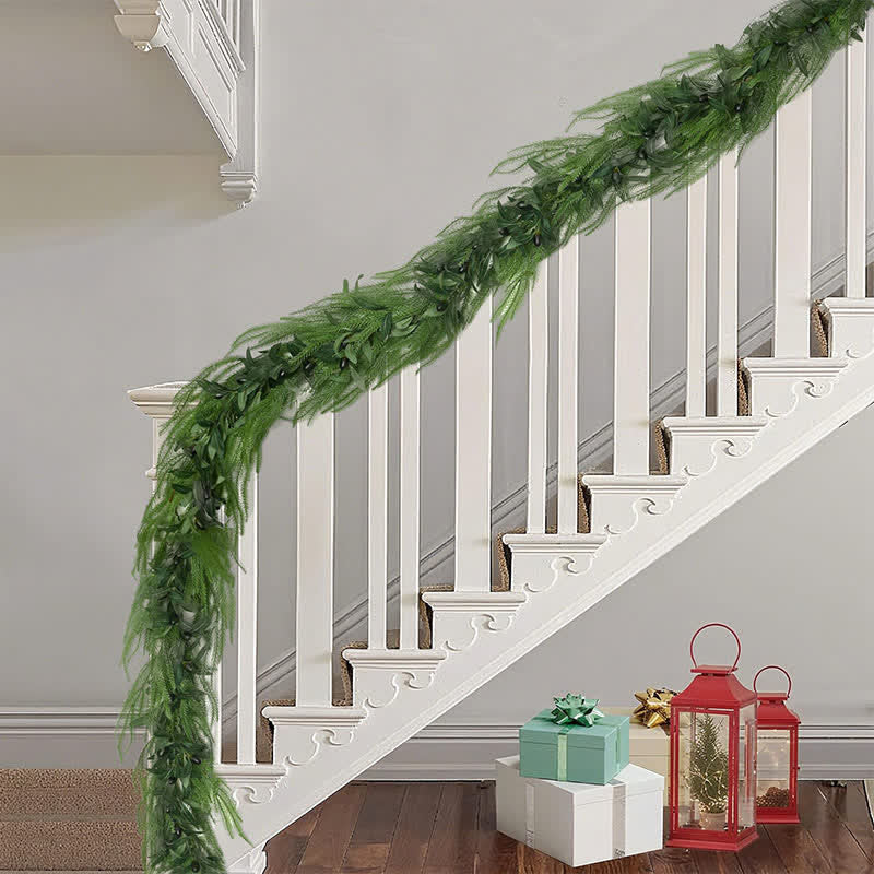 PE Faux Greenery Olive Branch Christmas Garland - image 1