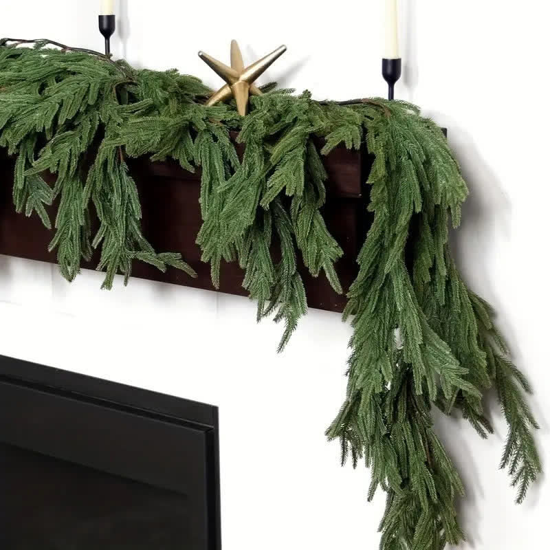 Faux Norfolk Pine Garland Christmas Decor - image 5