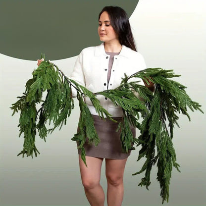 Faux Norfolk Pine Garland Christmas Decor - image 7