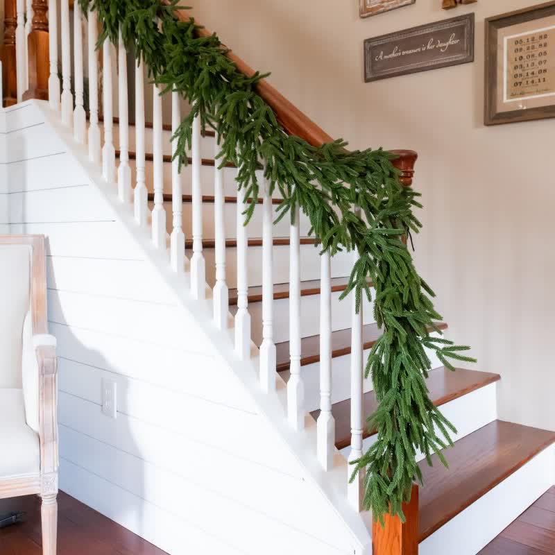 Faux Norfolk Pine Garland Christmas Decor - 2PCS - 71" - image 1