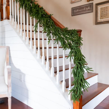 Faux Norfolk Pine Garland Christmas Decor - 2PCS - 71" - image 1