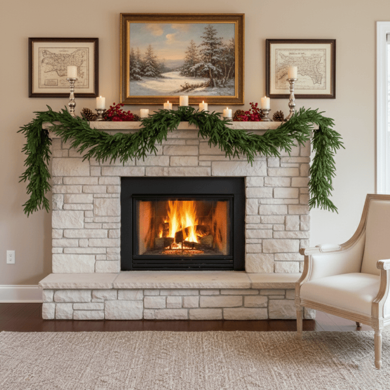 Faux Norfolk Pine Garland Christmas Decor - image 2