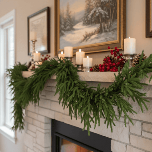 Faux Norfolk Pine Garland Christmas Decor - image 0
