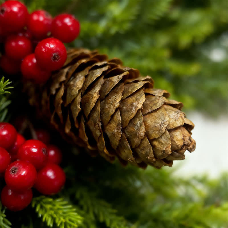 Faux Cedar Pine Christmas Garland with Red Berries - image 3