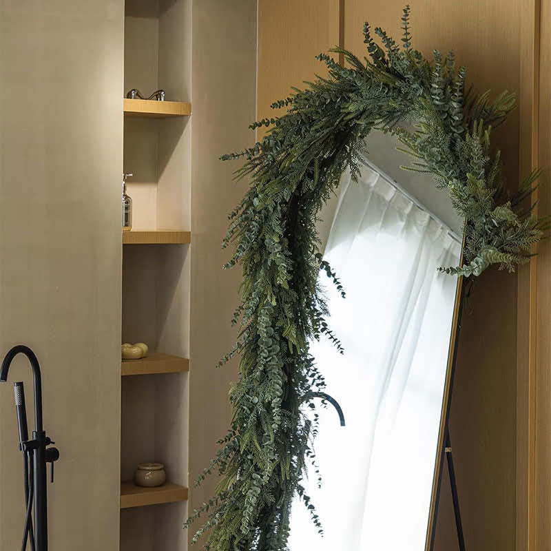 Farmhouse Faux Pine Eucalyptus Garland - image 3