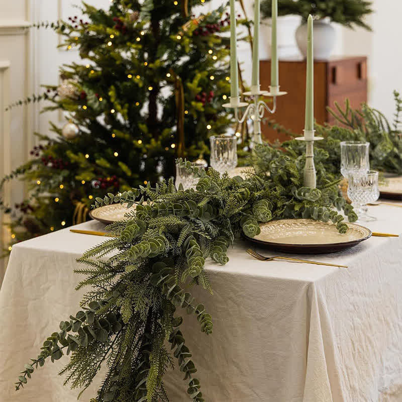 Farmhouse Faux Pine Eucalyptus Garland - image 4