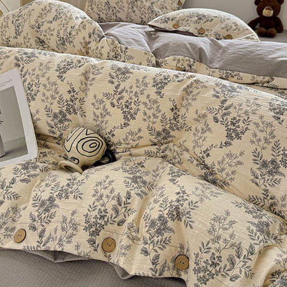 Elegant Floral Leaf Bedding Set - image 5