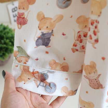 Cartoon Animal Brushed Cotton Loungewear Set - image 7