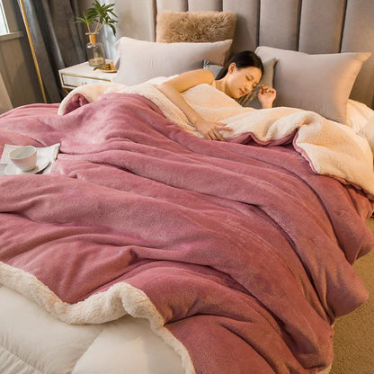 Solid Color Sherpa Duvet Cover Blanket - Bean Paste - Queen - image 23