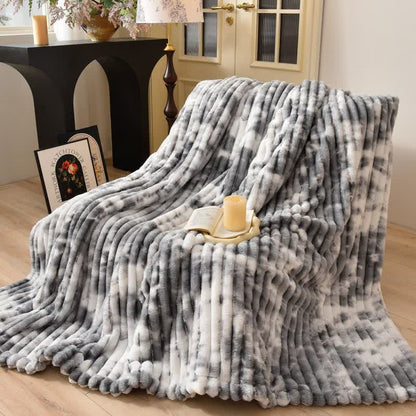 Modern Striped Warm Throw Blanket - Grey & White - Queen - image 16