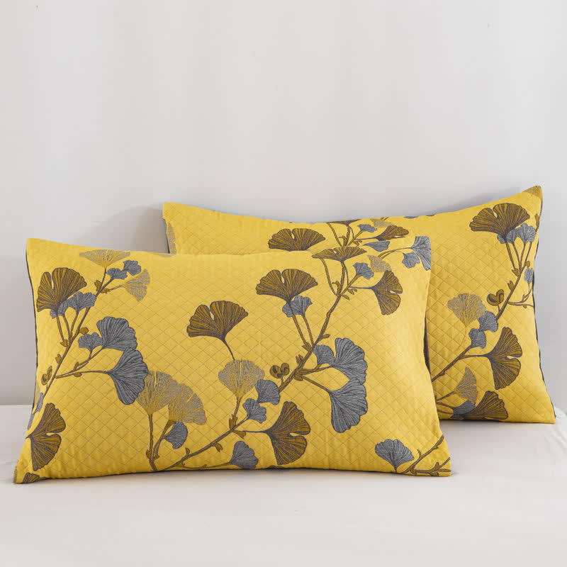 Ginkgo Leaf Organic Cotton Reversible Quilt - image 23