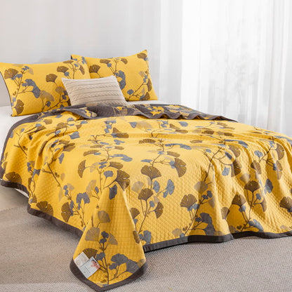 Ginkgo Leaf Organic Cotton Reversible Quilt - image 20