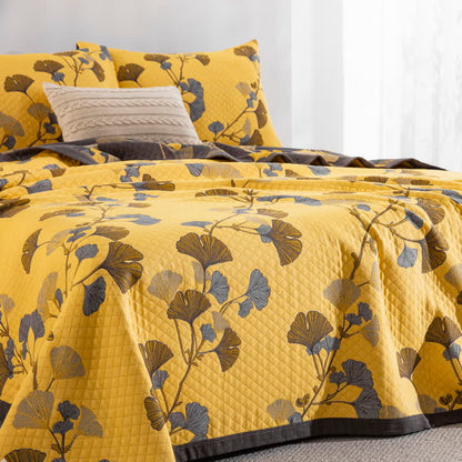 Ginkgo Leaf Organic Cotton Reversible Quilt - image 22