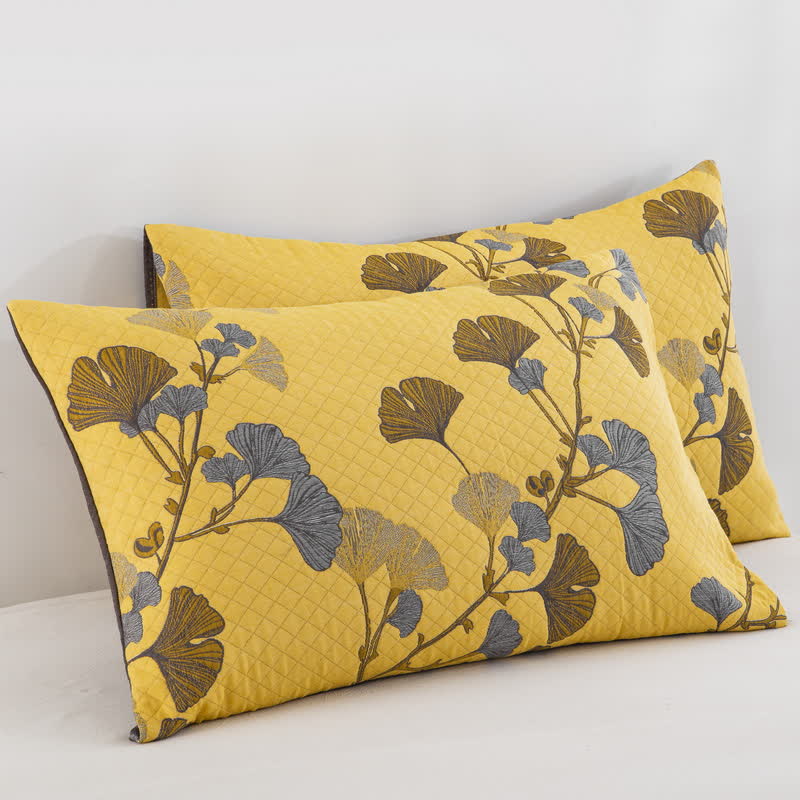 Ginkgo Leaf Organic Cotton Reversible Quilt - image 24