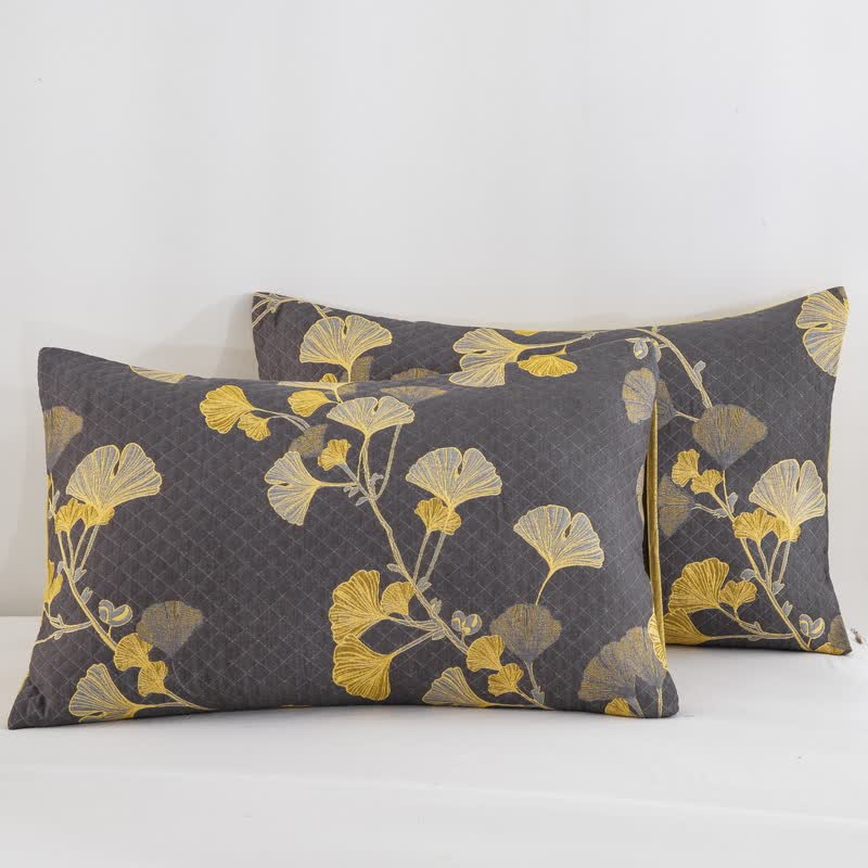 Ginkgo Leaf Organic Cotton Reversible Quilt - image 32