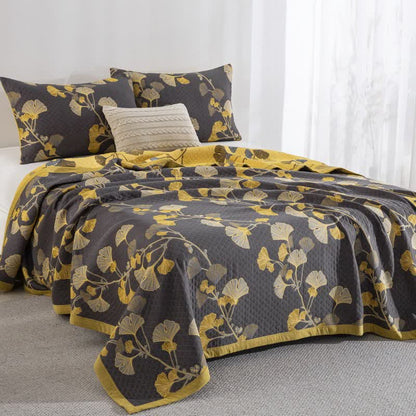 Ginkgo Leaf Organic Cotton Reversible Quilt - image 28