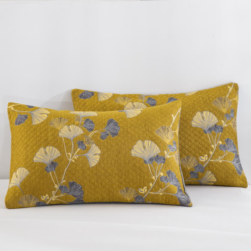 Ginkgo Leaf Organic Cotton Reversible Quilt - image 38
