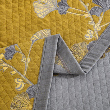 Ginkgo Leaf Organic Cotton Reversible Quilt - image 40