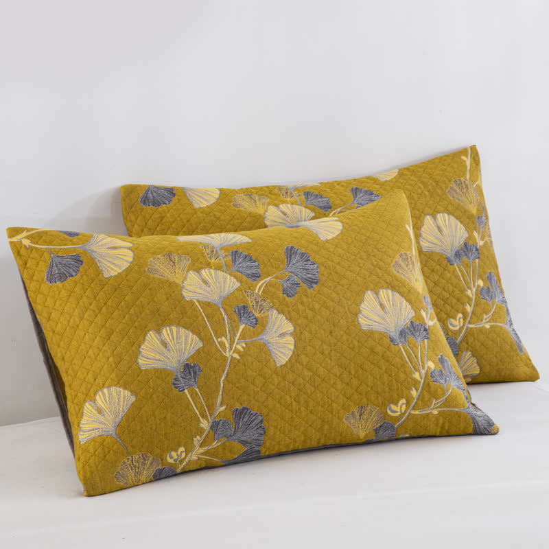 Ginkgo Leaf Organic Cotton Reversible Quilt - image 39