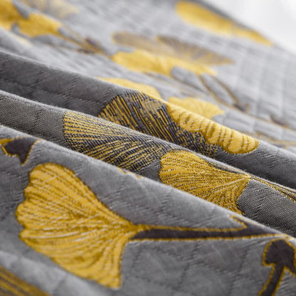 Ginkgo Leaf Organic Cotton Reversible Quilt - image 49