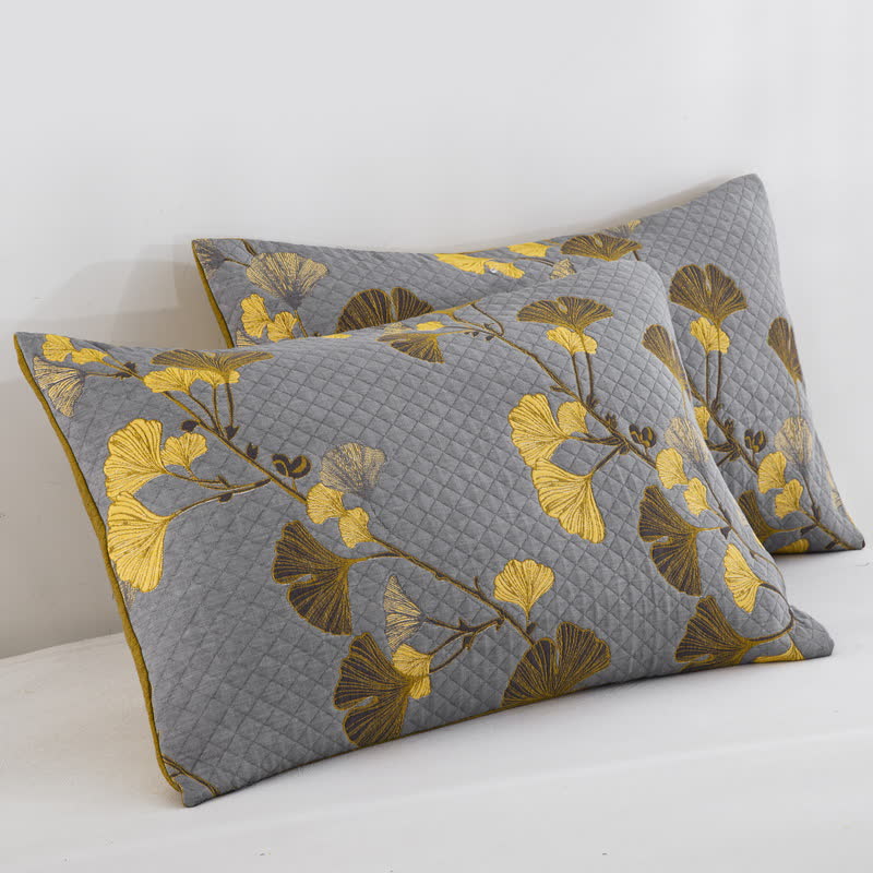 Ginkgo Leaf Organic Cotton Reversible Quilt - image 47