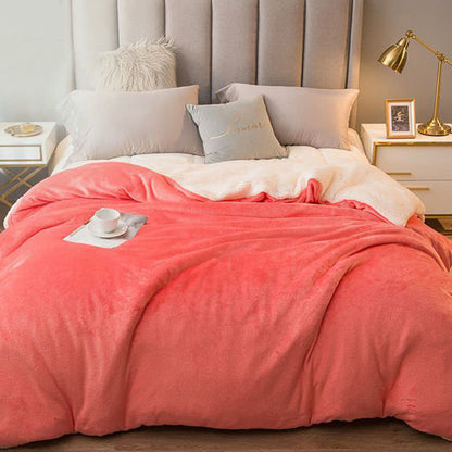 Solid Color Sherpa Duvet Cover Blanket - image 20