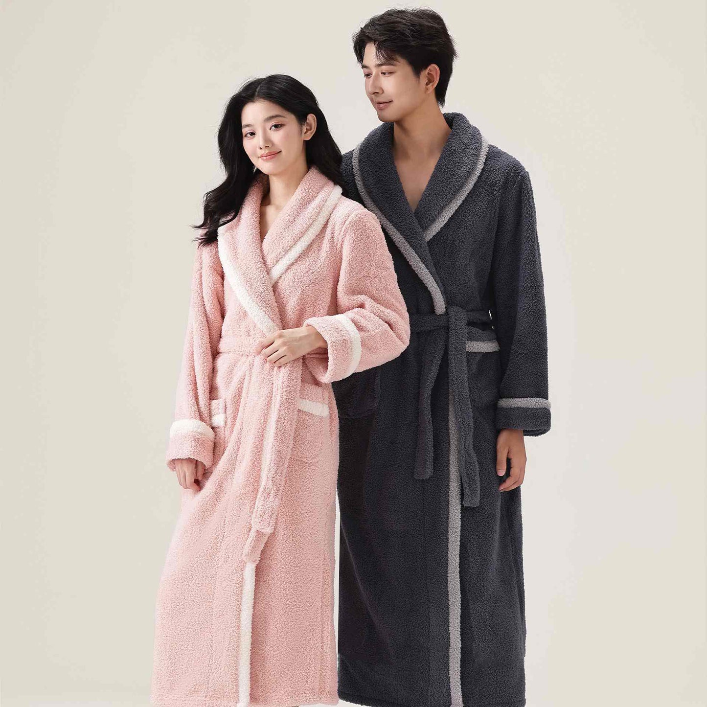 Unisex Fleece Plush Warm Robe - image 2