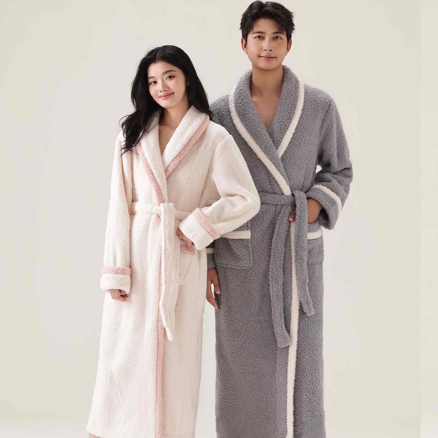 Unisex Fleece Plush Warm Robe - image 1