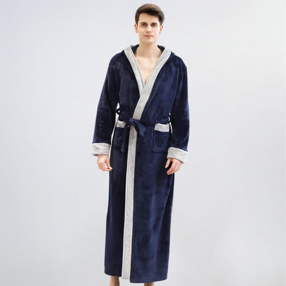 Unisex Fleece Plush Warm Hooded Robe - image 5