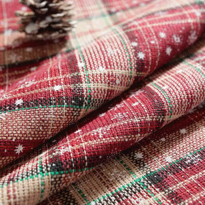 Christmas Snowflake Plaid Tassel Tablecloth - image 4