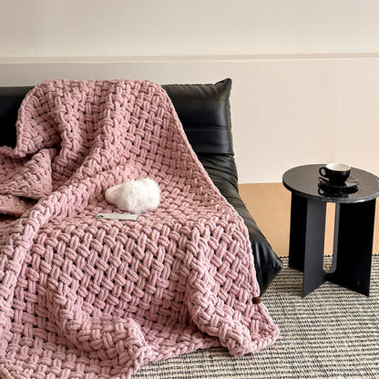 Chunky Knit Hand-Woven Throw Blanket - image 9