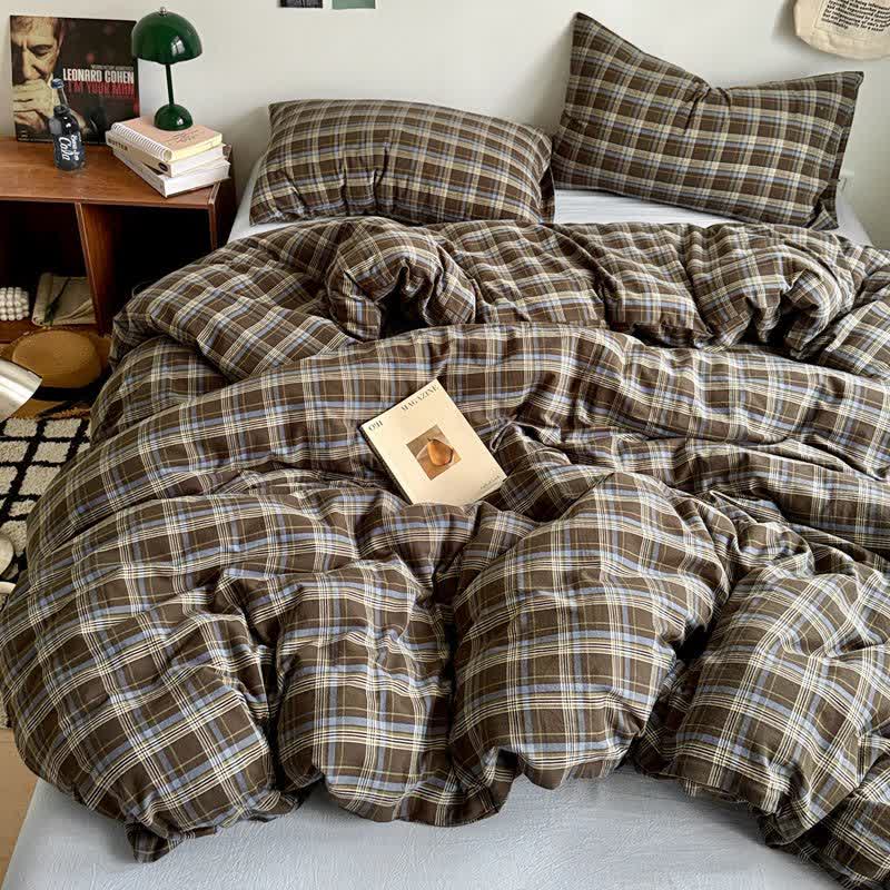 Classic Plaid Cotton Bedding Set - image 18