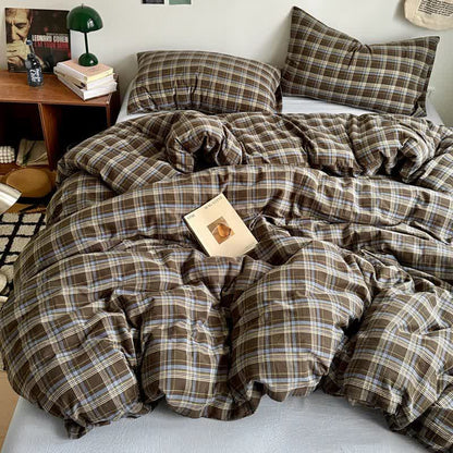 Classic Plaid Cotton Bedding Set - image 18