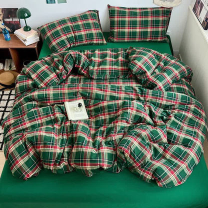 Classic Plaid Cotton Bedding Set - image 2