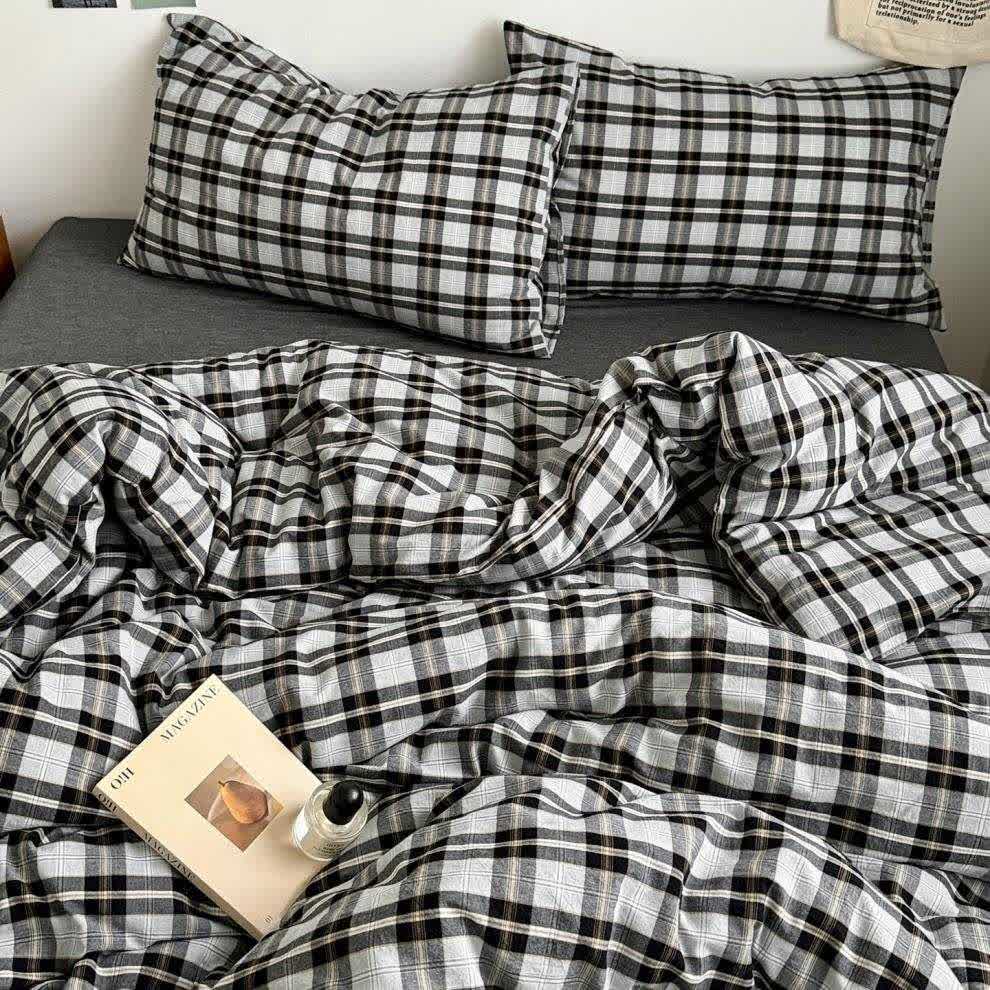 Classic Plaid Cotton Bedding Set - image 6
